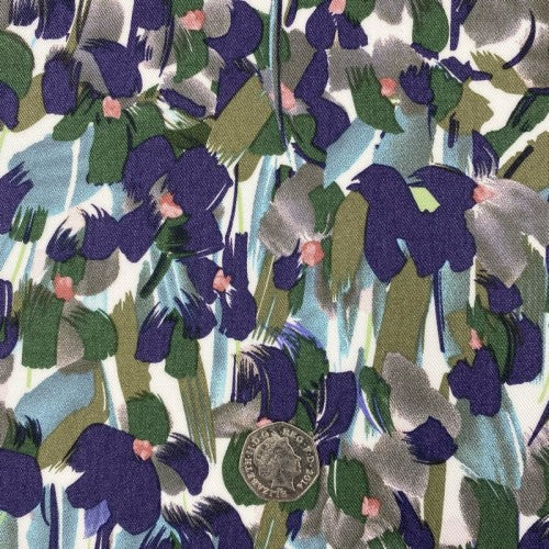 Viscose twill - floral multi