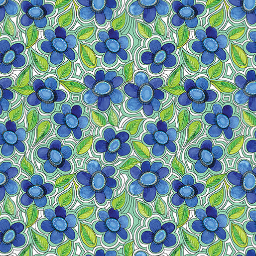 Fantasy Garden - rock daisy blue