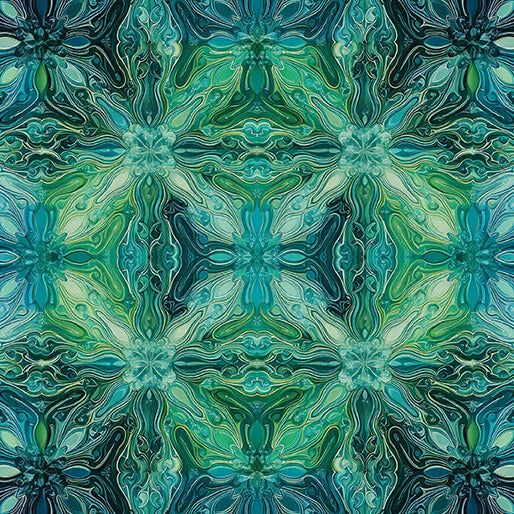 Incandescent reflections turquoise /green