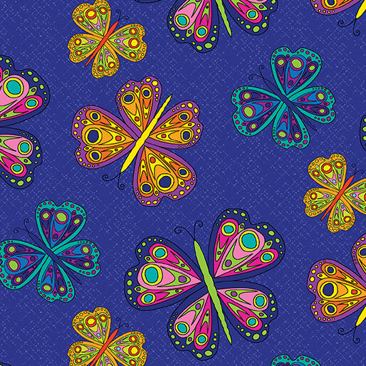 Kaleidoscope Flight dark blue multi by Colourwerx