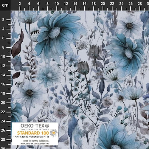 Avalana jersey blue floral