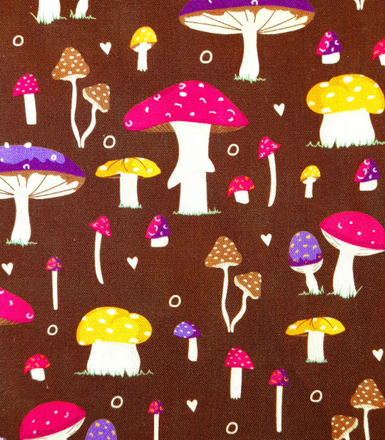 Forest Journal - Colourful Toadstools - Make+Believe - 100% Organic cotton fabric