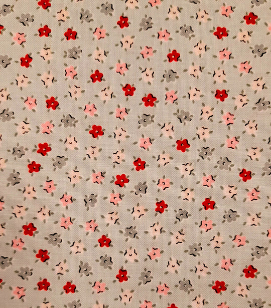 My Favourite Things - Nutex - Flowers on Pale Blue - 100% Cotton Fabric
