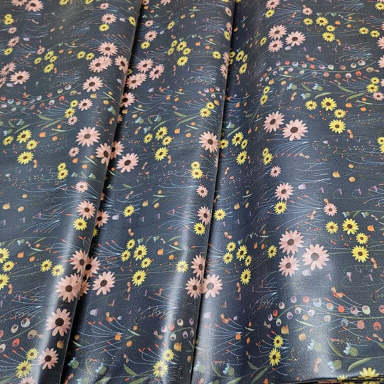 Eco laminate cotton Over the Hill navy