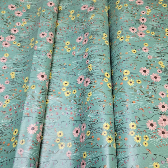 Eco laminate cotton Over the Hill mint