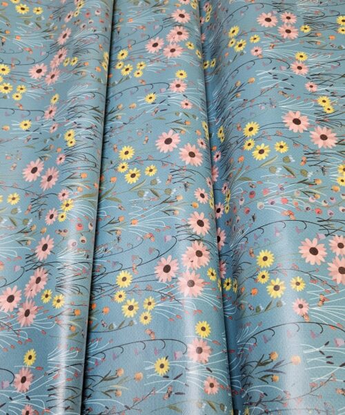 Eco laminate cotton Over the Hill powder blue
