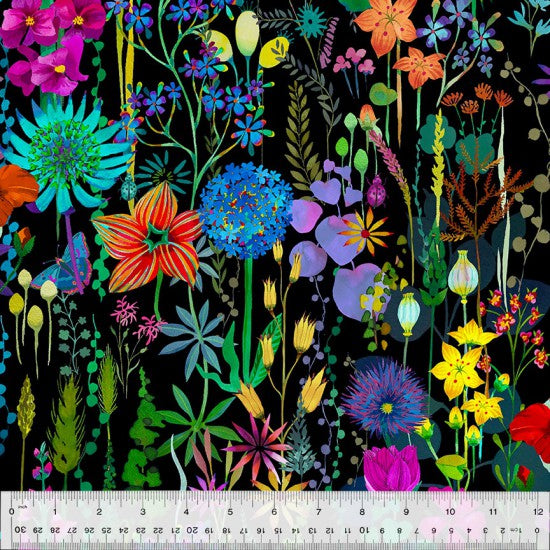 Gardenia - col 1  - 100% cotton fabric by Sally Kelly