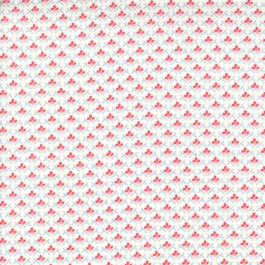 Hollyhocks and Roses - cream