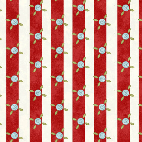 Pocketful of Posies red and cream