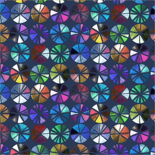 Painted Path - colour wheels NAVY