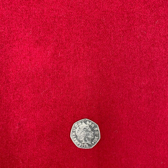 Wool Mix fabric -  cherry - 95% Natural wool fabric for dressmaking