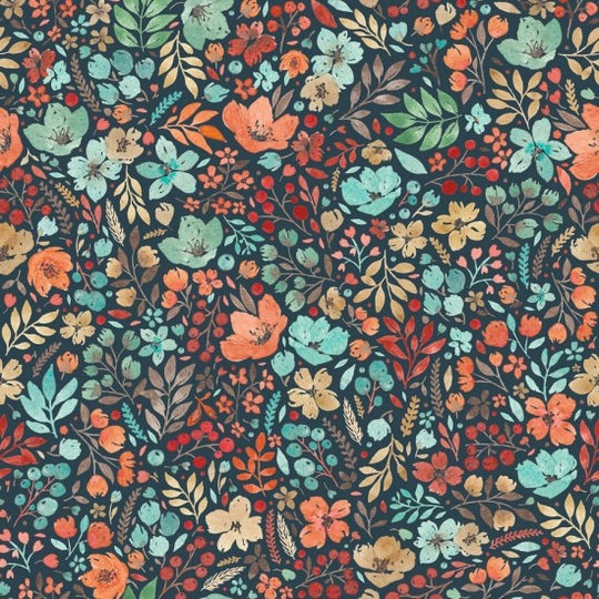 In The forest - floral navy 103