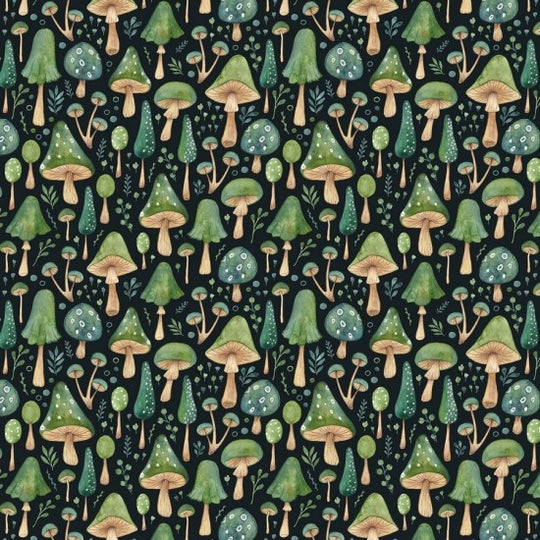 In The forest -  mushrooms -black 105