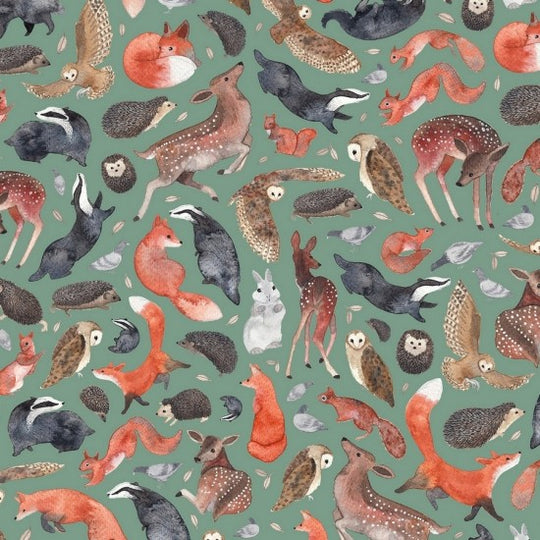 In The forest - animals teal 108