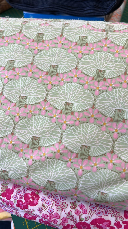 Cotton Lawn - Pink Blossom Tree