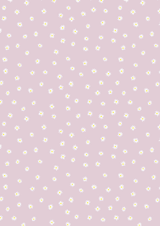 The Secret Garden A705.2 daisies on muted lilac