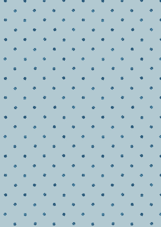 Brensham - small floral on light blue