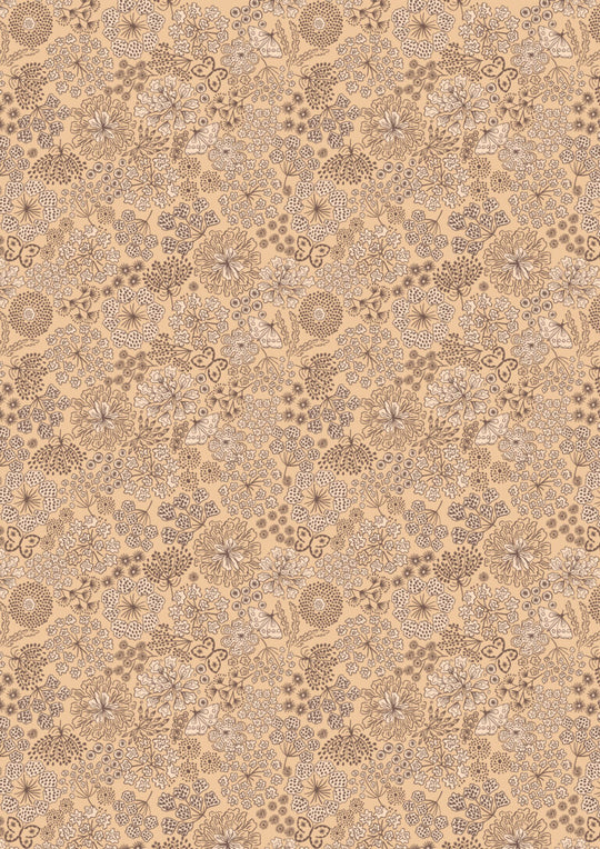 Jardin De Automne Autumn butterfly on light caramel