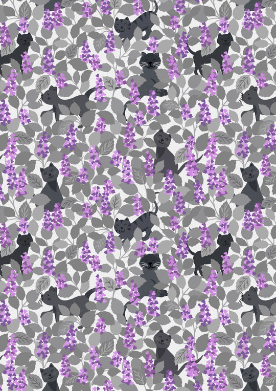 The Purrfect Bookclub Catnip grey and purple