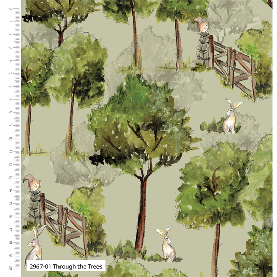 A Country Walk - Through the Trees - Make+Believe 100% Organic Cotton Fabric