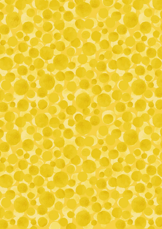 Bumbleberries sunflower yellow - Lewis and Irene - 100% Cotton fabric