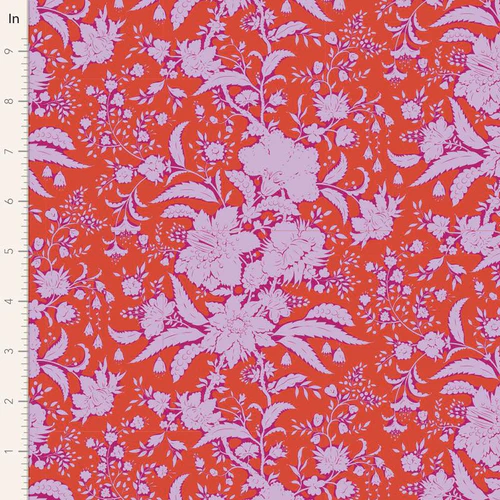 - Bloomsville - Abloom - Tomato - 100% Cotton Fabric