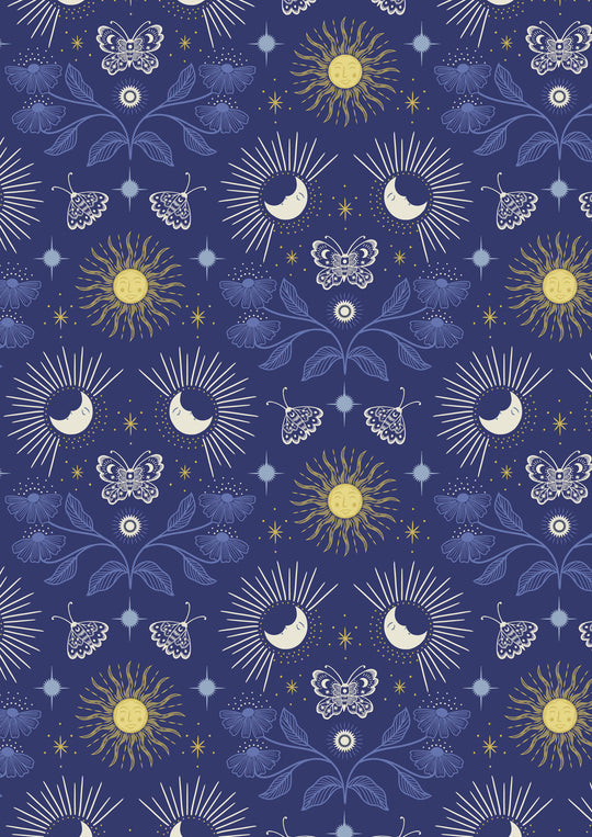 Celestial - Celestial Mirror - Dusk - Lewis and Irene - 100% Cotton fabric