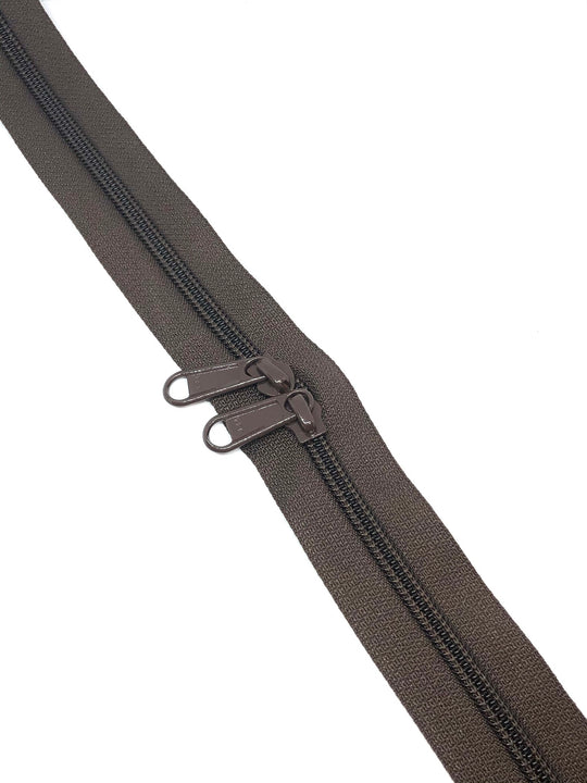 YKK Nylon No.5 Zip Chain - Dark Chocolate - Colour No 868
