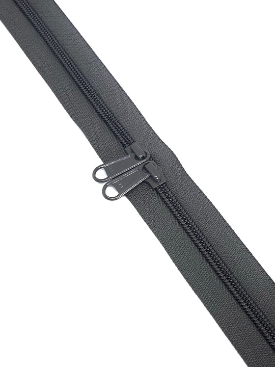 YKK Nylon No.5 Zip Chain - Dark Grey  - Colour No 315