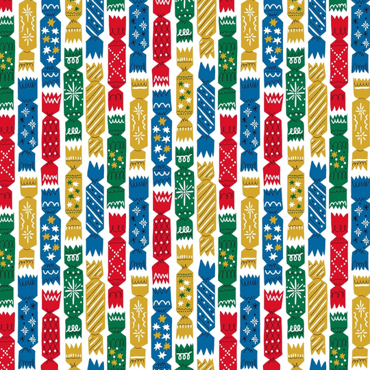 Liberty - Deck the Halls - Crackers  - 100% Cotton fabric - Christmas