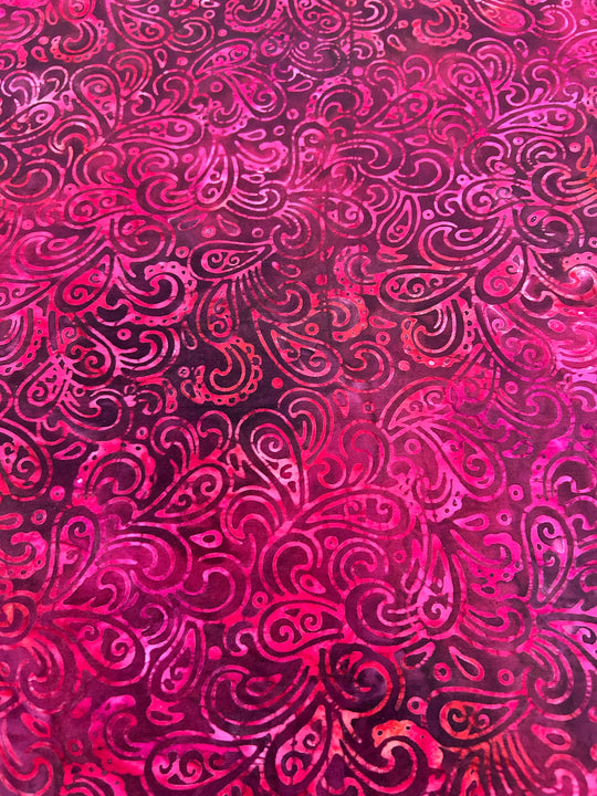 Batik merlot - 100% Cotton Fabric
