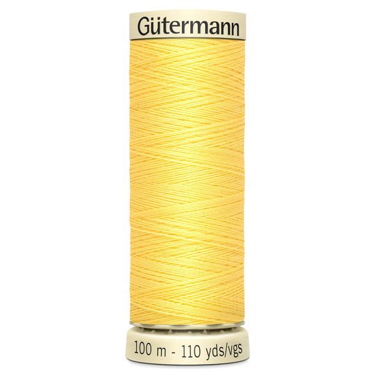 Gutermann Sew All Thread Polyester - 100m/110 yards - 852 Yellow
