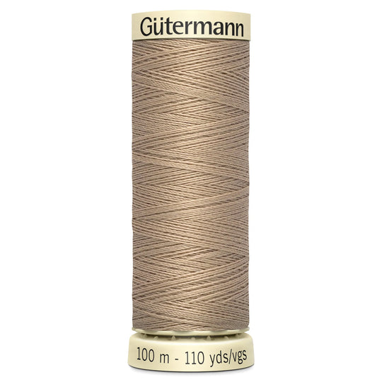 Gutermann Sew All Polyester Sewing Thread - 100m/110 yards - 186 Beige
