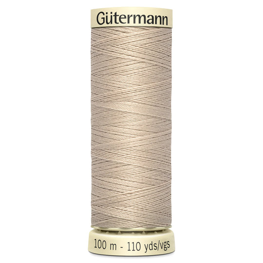 Gutermann Sew All Thread Polyester - 100m/110 yards - 722 Biscuit