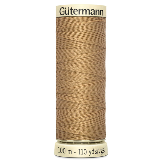 Gutermann Sew All Polyester Sewing Thread - 100m/110 yards - 591 Old Gold