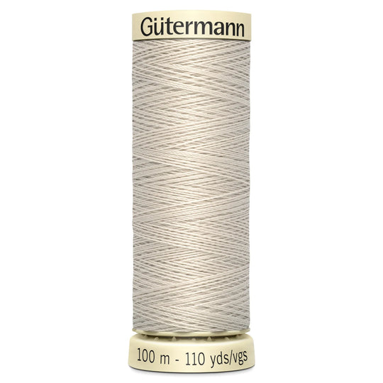 Gutermann Sew All Polyester Sewing Thread - 100m/110 yards - 299 Stone