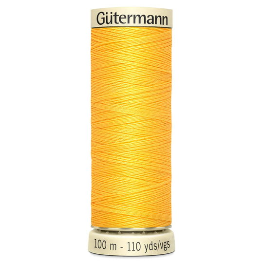 Gutermann Sew All Polyester Sewing Thread - 100m/110 yards - 417 Yellow