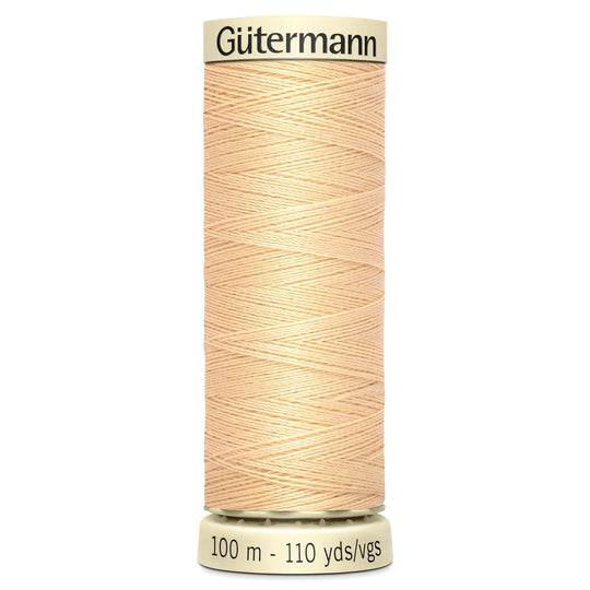 Gutermann Sew All Polyester Sewing Thread - 100m/110 yards - 6 Sand