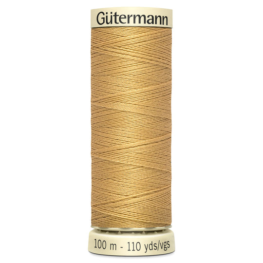 Gutermann Sew All Polyester Sewing Thread - 100m/110 yards - 893 Gold