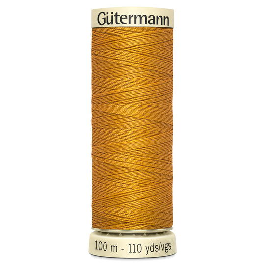 Gutermann Sew All Polyester Sewing Thread - 100m/110 yards - 412 Gold