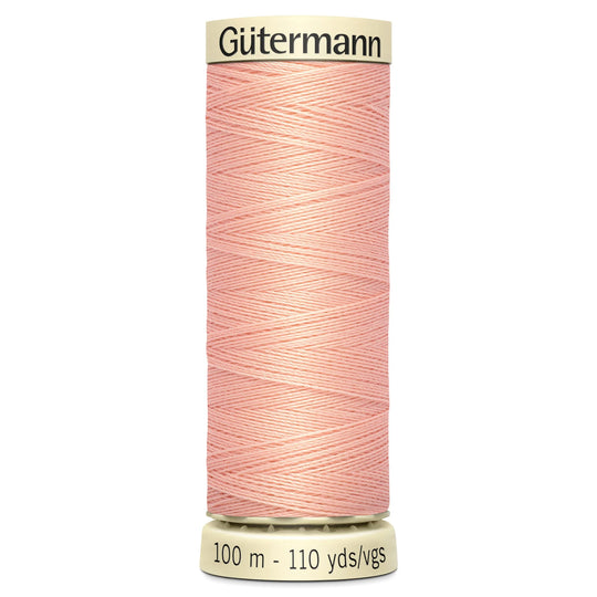 Gutermann Sew All Polyester Sewing Thread - 100m/110 yards - 165 - Peach