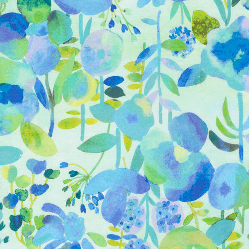 Gradients Auras by Moda - Dreamy Flowers Turquoise