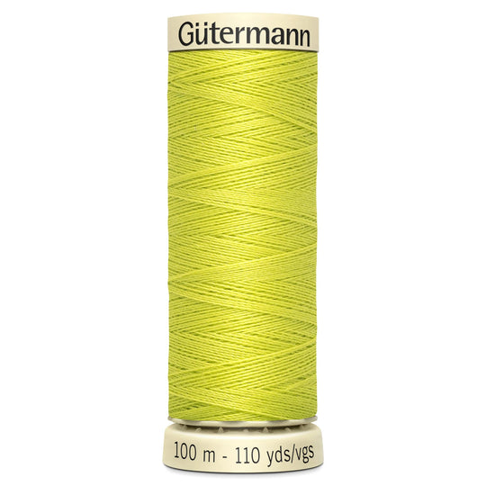 Gutermann Sew All Polyester Sewing Thread - 100m/110 yards - 334 - Yellow Green