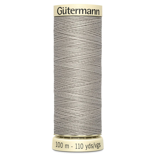 Gutermann Sew All Polyester Sewing Thread - 100m/110 yards - 118 - Grey