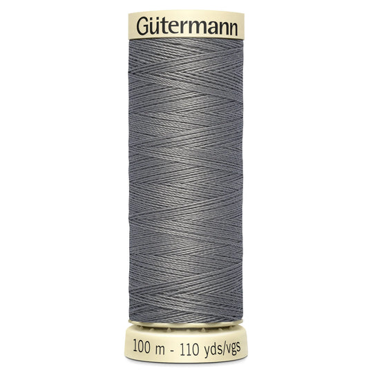 Gutermann Sew All Polyester Sewing Thread - 100m/110 yards - 496 - Grey