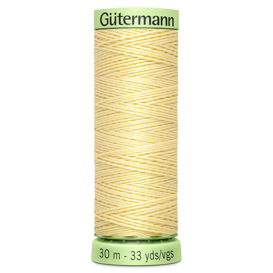 Gutermann Top Stitch - All Polyester Sewing Thread  - 30m/33yds - 325 - Pale Yellow