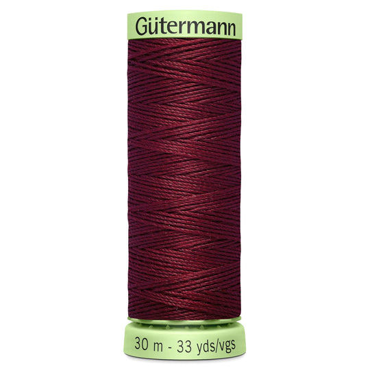 Gutermann Top Stitch - All Polyester Sewing Thread  - 30m/33yds - 369 - Wine