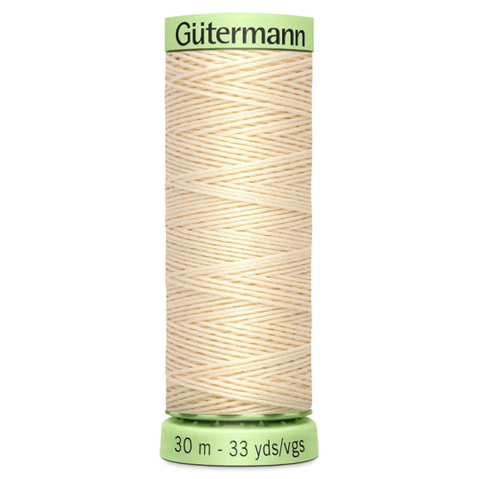 Gutermann Top Stitch - All Polyester Sewing Thread  - 30m/33yds - 414 - Cream