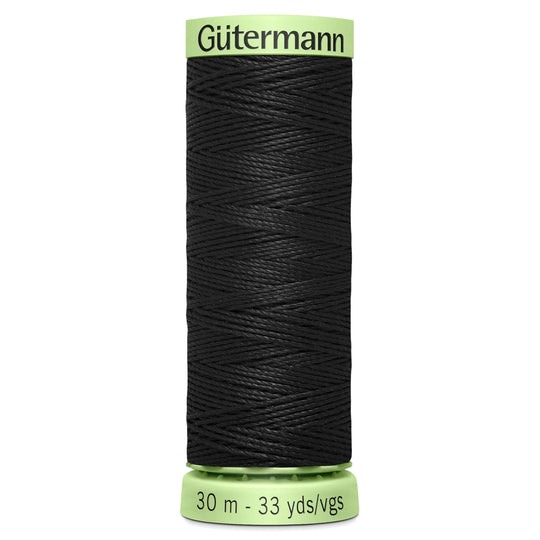Gutermann Top Stitch - All Polyester Sewing Thread  - 30m/33yds - 000 - Black