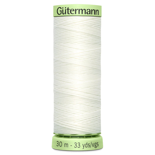 Gutermann Top Stitch - All Polyester Sewing Thread  - 30m/33yds - 111 - Off White